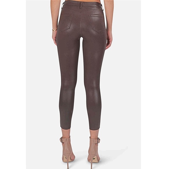 New Free People Jeans Brown Faux Leather Jeans Size 26 - Picture 12 of 17